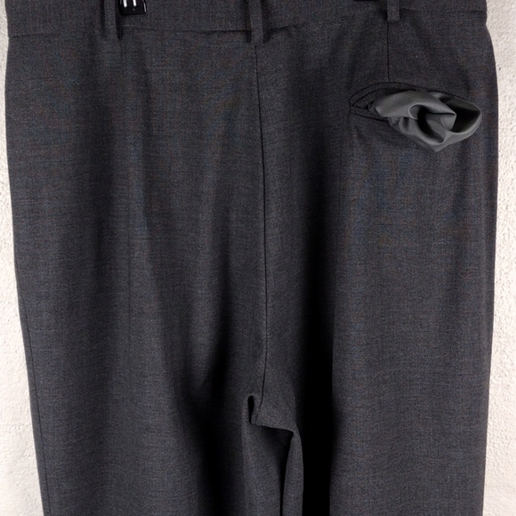 Barry Bricken Vintage Grey Wool Blend Pleated Front High Rise Straight Leg Pant - Picture 11 of 13